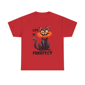 Purrfect Cat Tee, Cute Cat Lover Shirt, Fun Unisex Cotton Top, Gifts for Cat Owners, Funny Pet T-Shirt, Birthday Gift Idea