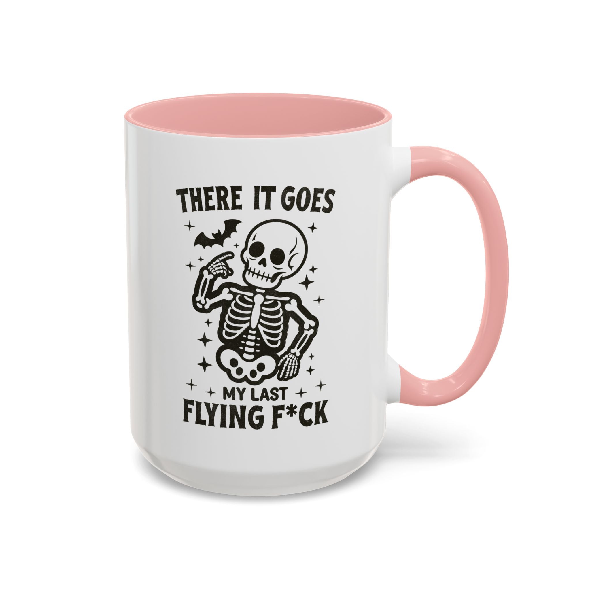 There It Goes Skeleton Coffee Mug – 'My Last Flying F*ck' Funny Gothic Accent Mug (11/15oz)