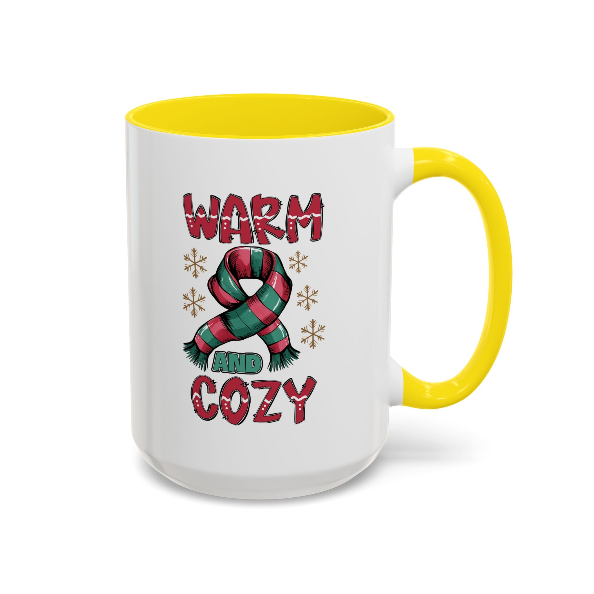 Warm & Cozy Holiday Accent Coffee Mug - Perfect for Winter Mornings, Christmas Gifts, Hot Beverage Lovers, Seasonal Decor, Cozy Vibes