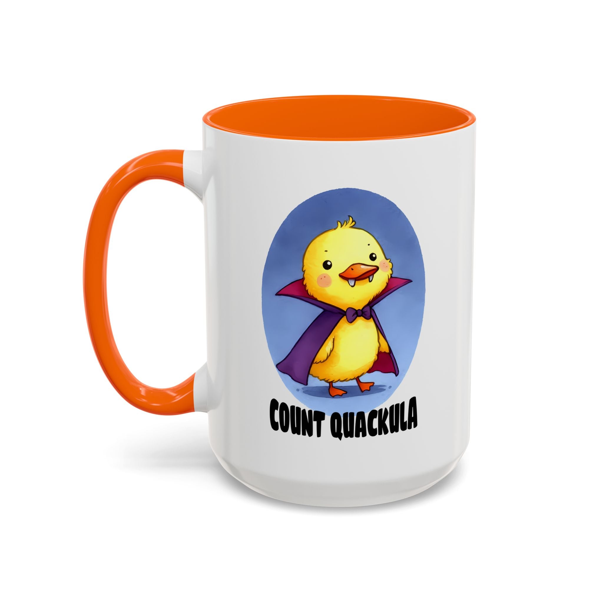 Cute Count Quackula Accent Coffee Mug - Adorable Gift for Coffee Lovers, Halloween Decor, Chick Collectors, Quirky Kitchen