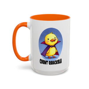 Cute Count Quackula Accent Coffee Mug - Adorable Gift for Coffee Lovers, Halloween Decor, Chick Collectors, Quirky Kitchen