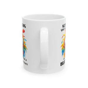 funny sarcasm  Rooster coffee Mug - rolling your eyes Funny Gift for Coffee Lovers, Great for Birthdays, Kitchen Decor, Tea Mug
