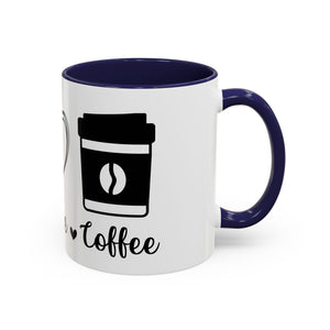 peace love coffee Accent Coffee Mug (11, 15oz)