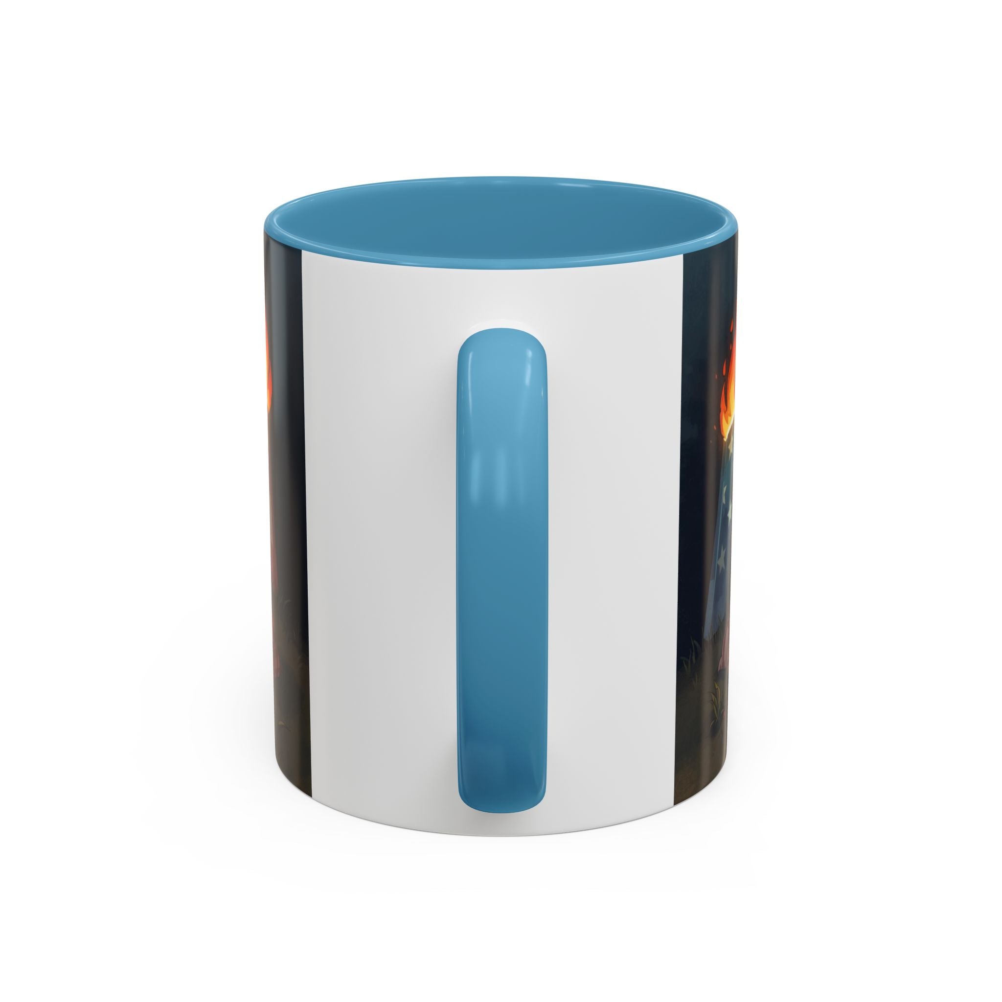 Patriotic Camping Coffee Mug - Fun America Design, Perfect for , Campfire Gatherings, Super for Gifts