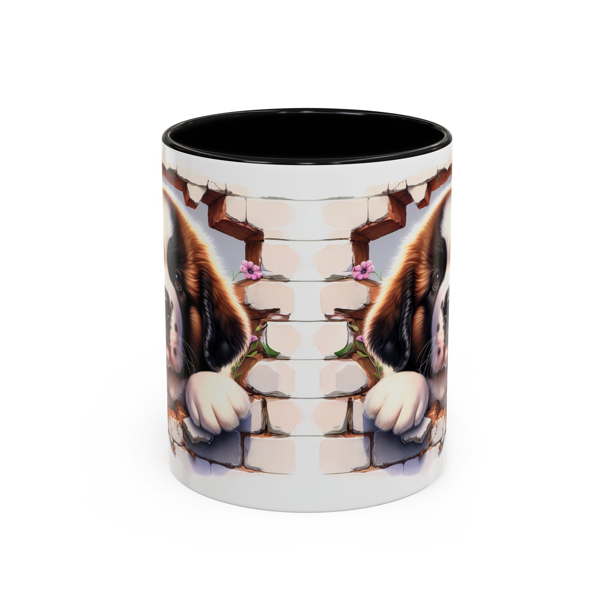 Cute Dog Breakthrough Accent Coffee Mug - Gift for Dog Lovers, Home Decor, Personalized Pet Mug, Puppy Lover's Kitchenware