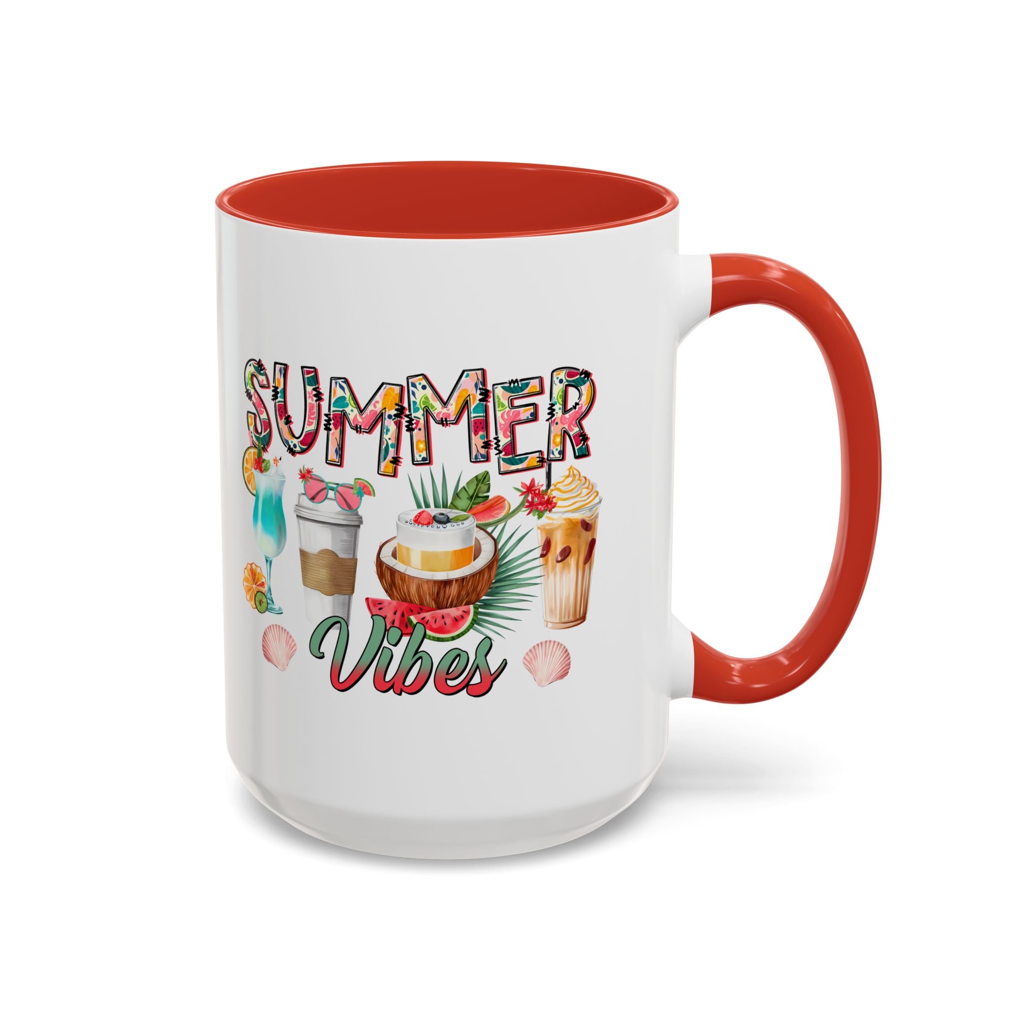 Summer Vibes Accent Coffee Mug - 11oz & 15oz - Perfect for Sunny Days & Celebrations