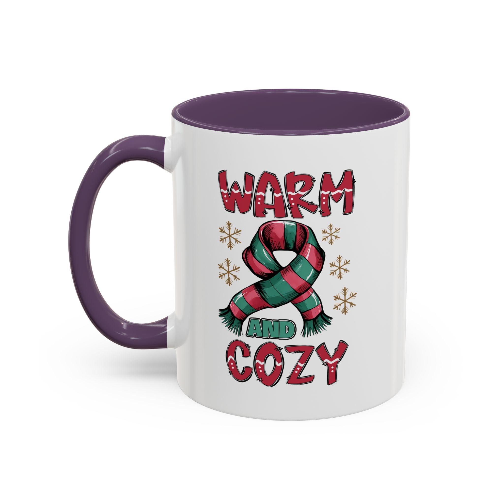 Warm & Cozy Holiday Accent Coffee Mug - Perfect for Winter Mornings, Christmas Gifts, Hot Beverage Lovers, Seasonal Decor, Cozy Vibes