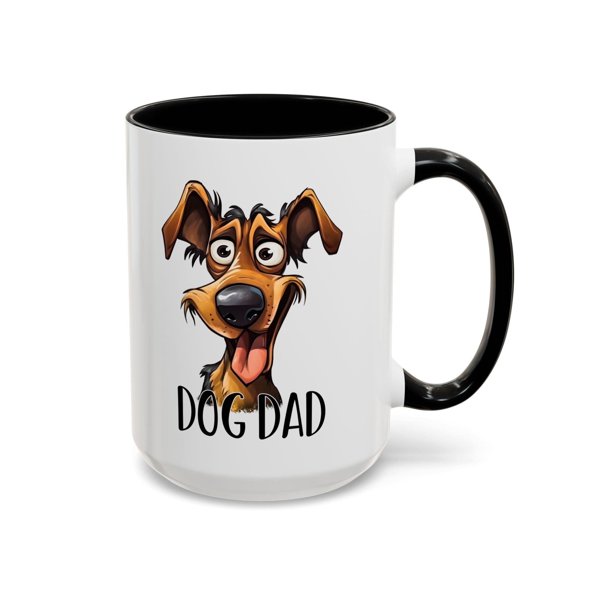 Dog Dad Accent Coffee Mug - Fun Gift for Dog Lovers, Pet Fathers, Father's Day, Birthday, Coffee Lovers