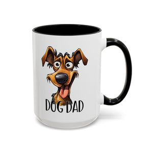 Dog Dad Accent Coffee Mug - Fun Gift for Dog Lovers, Pet Fathers, Father's Day, Birthday, Coffee Lovers