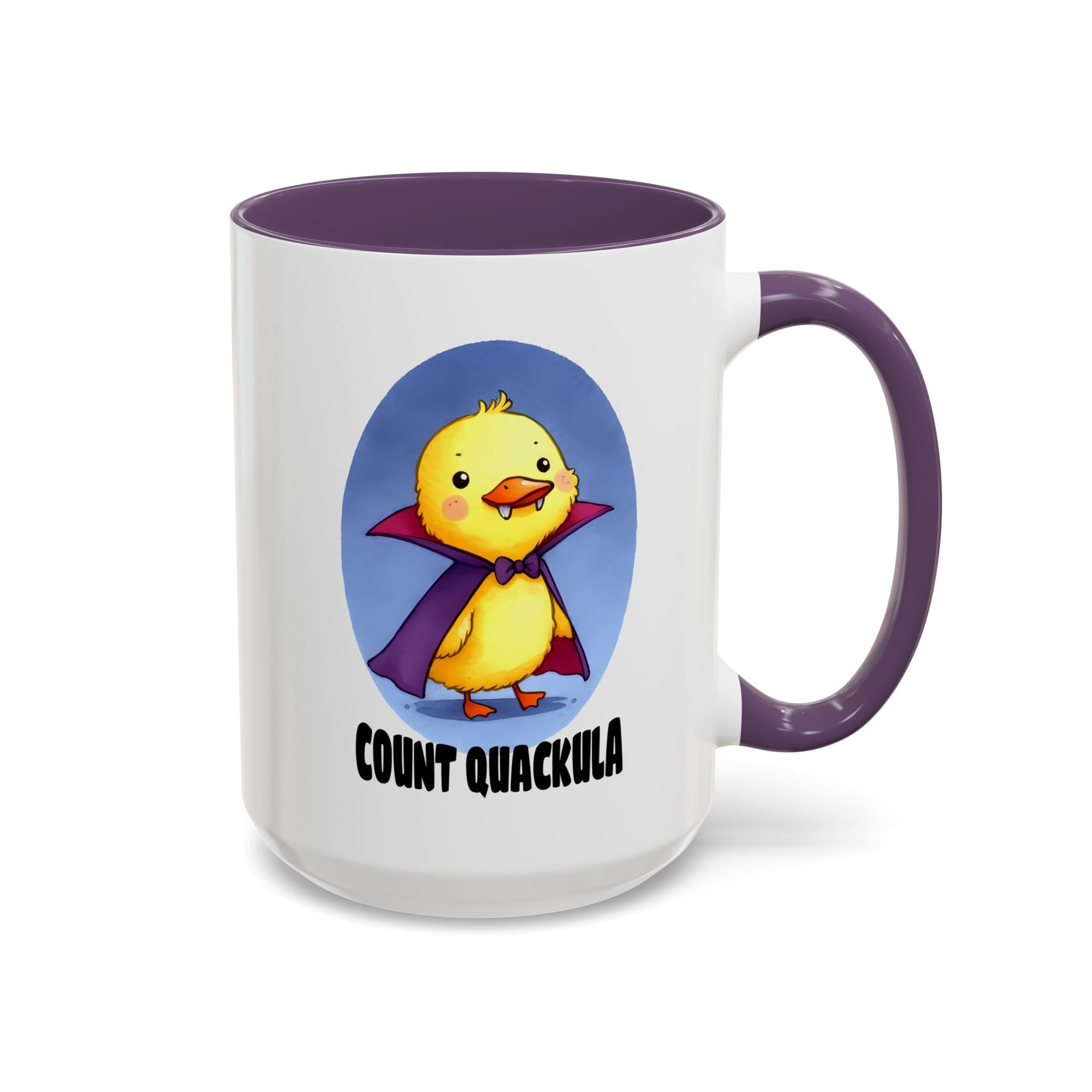 Cute Count Quackula Accent Coffee Mug - Adorable Gift for Coffee Lovers, Halloween Decor, Chick Collectors, Quirky Kitchen