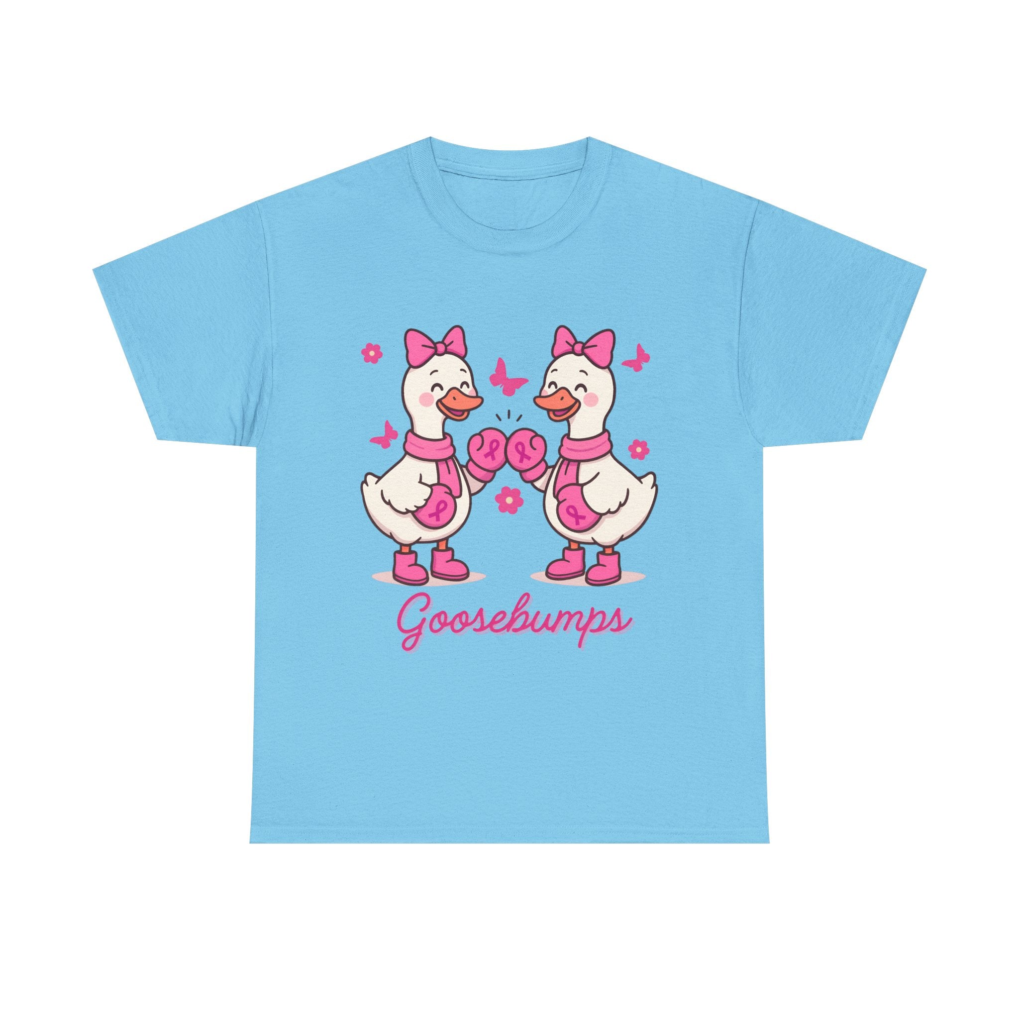 Cancer awareness Goosebumps Unisex Cotton Tee for Animal Lovers, Gift for Friends, Casual Wear,