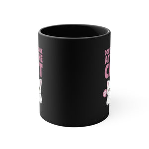 funny don't look at the cat Accent Coffee Mug, 11oz animal lovers gift