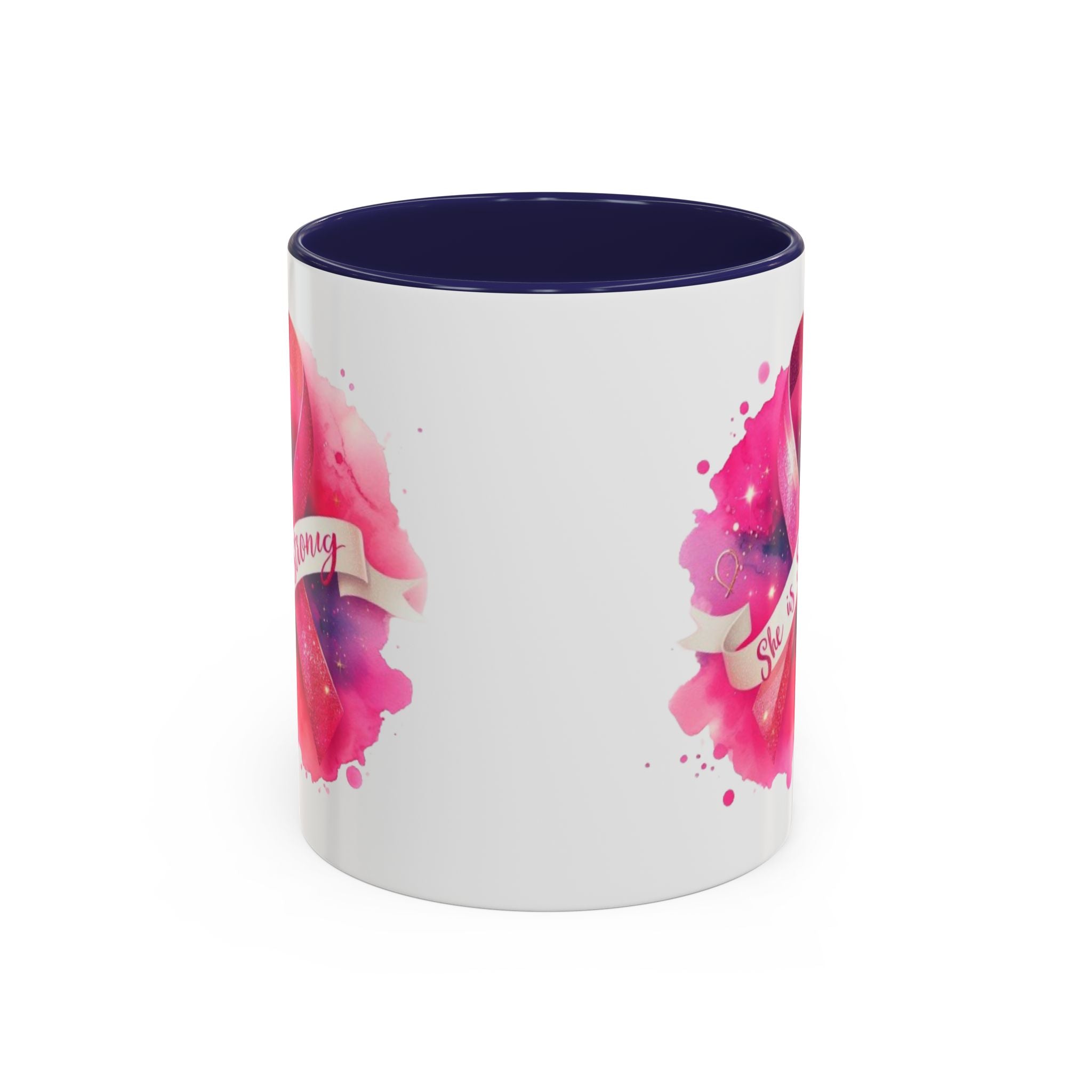 Empowering Pink Ribbon Coffee Mug | She is Strong | Gift for Cancer Awareness, Inspirational Drinkware, Office Mug, Motivational [...]