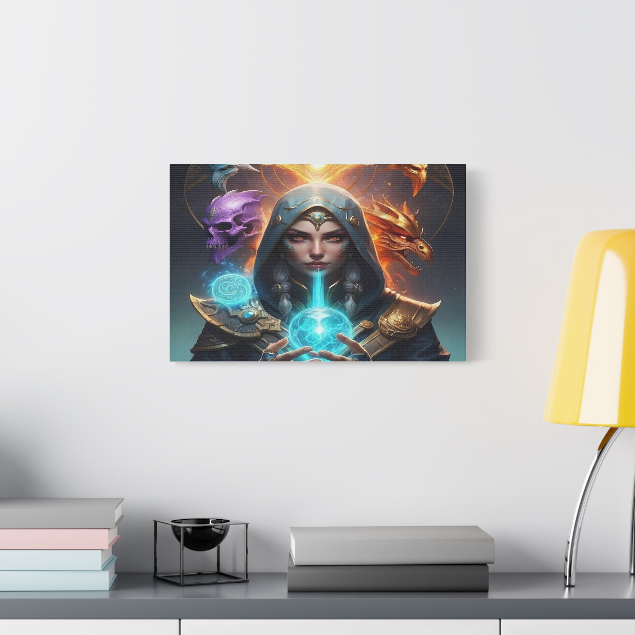 Mystical Sorceress Canvas Artwork - Fantasy Wall Decor