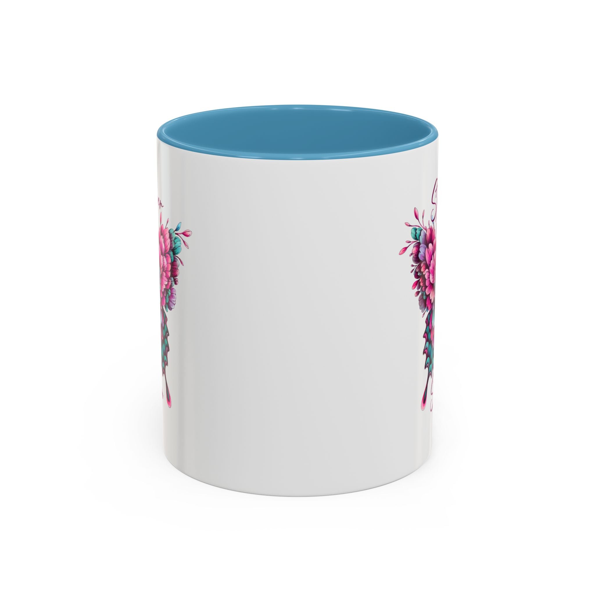 Stronger Than The Storm Accent Coffee Mug - Inspirational Butterfly Design