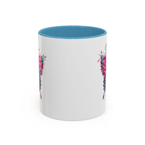 Stronger Than The Storm Accent Coffee Mug - Inspirational Butterfly Design