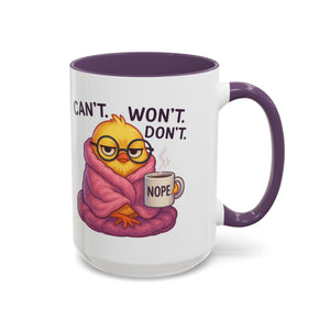 Cozy Cartoon Coffee Mug - Perfect for Lazy Days, Gifts for Friends, Cute Coffee Cups, Inspirational Morning Mug, Funny Beverage Container