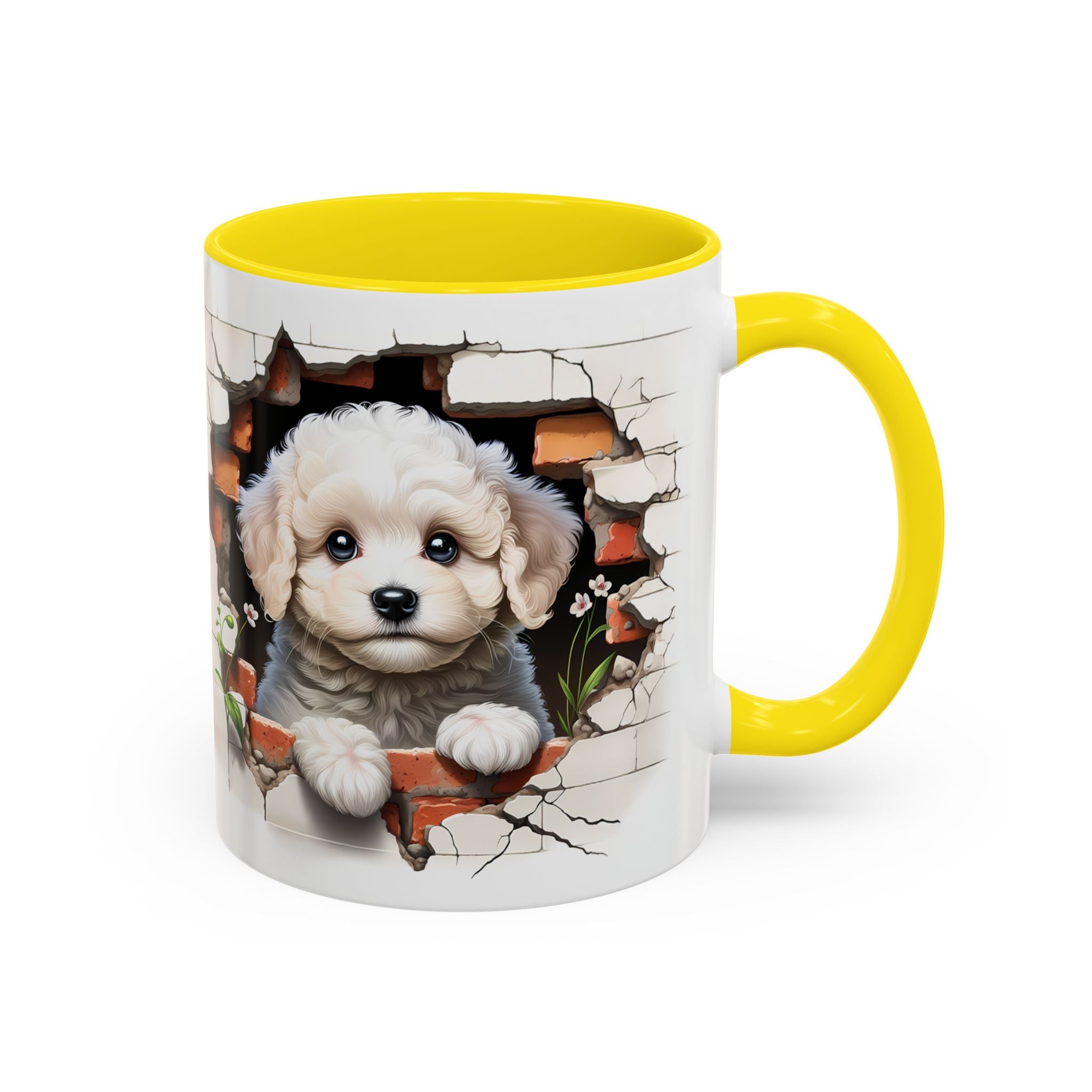 Cute Puppy Accent Coffee Mug - Adorable Dog Lover Gift, Pet-Themed Mug, Home Decor, Ideal for Gifts, Animal Enthusiast