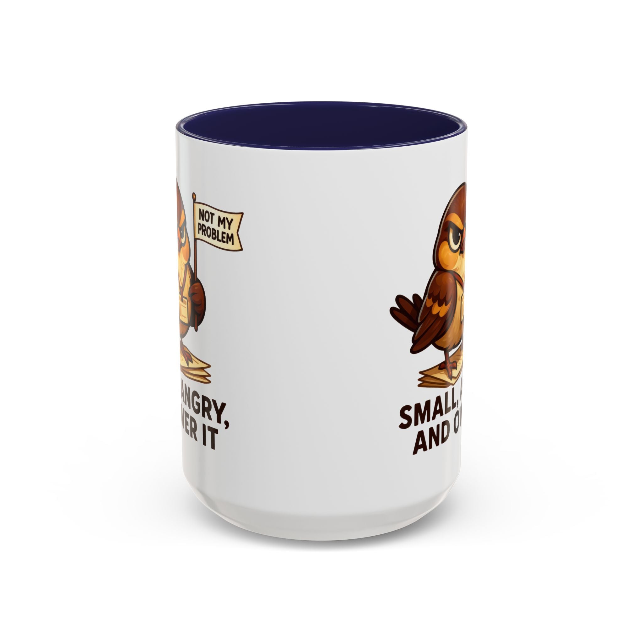 Funny Owl Coffee Mug, not my problem  Small Angry Owl Cup, Coffee Lover Present, Quirky Office