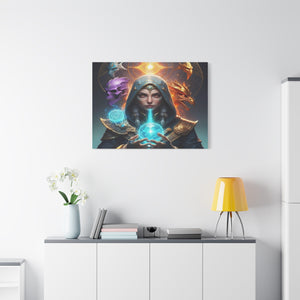 Mystical Sorceress Canvas Artwork - Fantasy Wall Decor