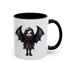 gothic vampire girl with wings horror art Accent Coffee Mug (11, 15oz) vamp14