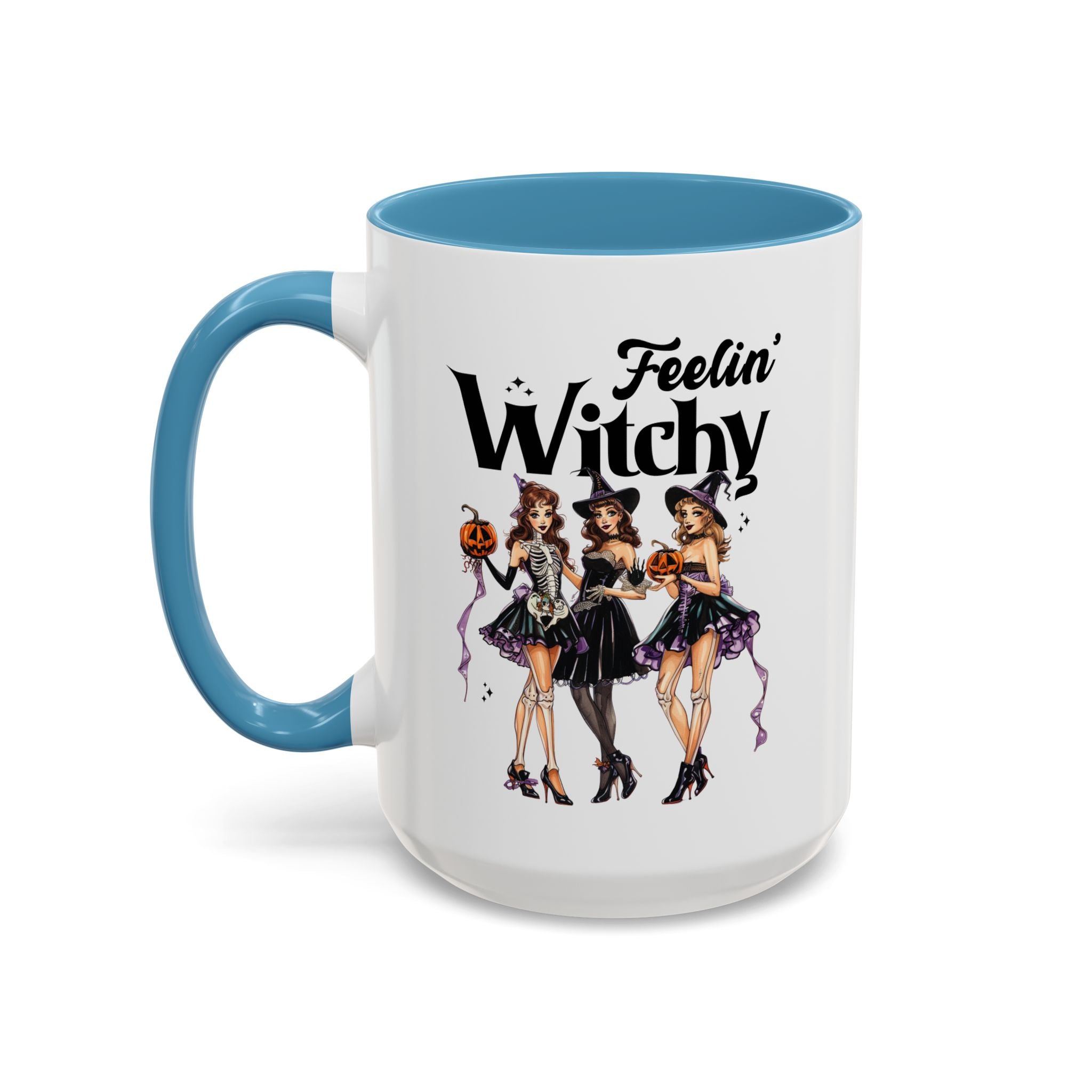 Witchy Accent Coffee Mug - Spooky Halloween Mug, Witchy Decor, Gift for Her, Fall Coffee Cup, Party Mug