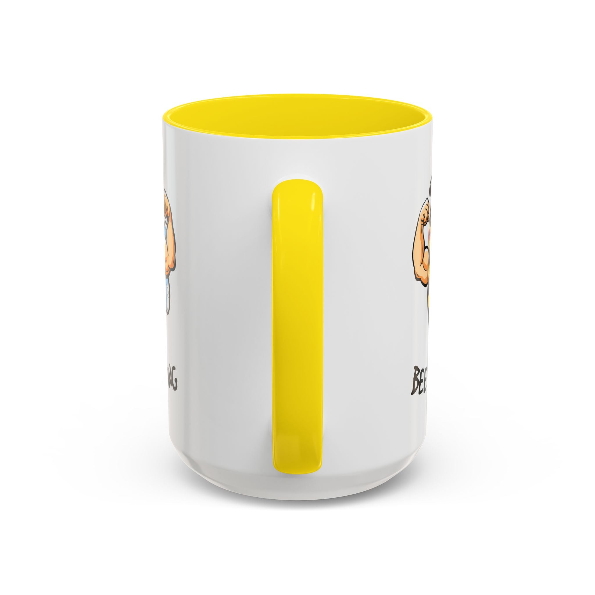 Bee Strong Accent Coffee Mug - Motivational Mug for Strength and mental health