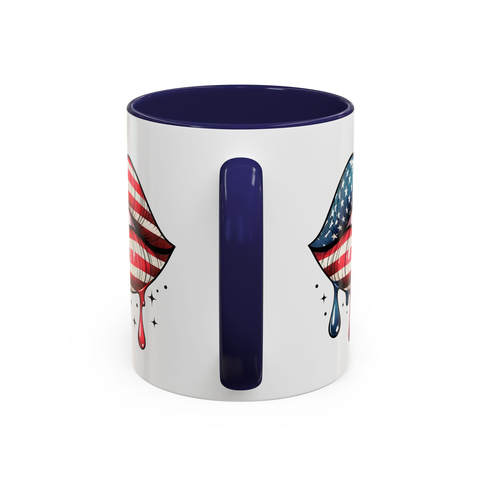Patriotic Lip Print Coffee Mug – 11oz & 15oz