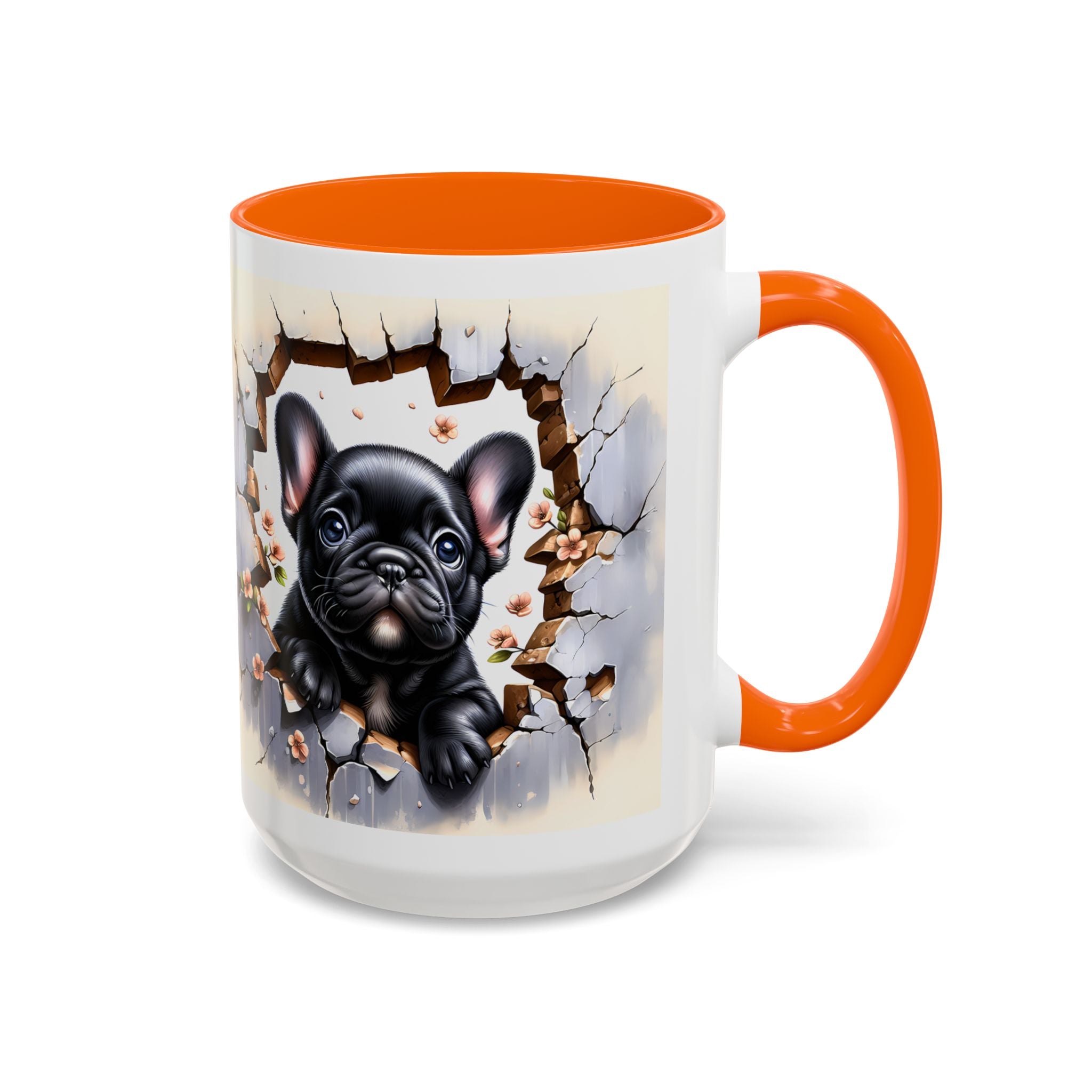 Cute French Bulldog Accent Coffee Mug, Pet Lover Gift, Dog Lover Mug, Home Office Coffee Cup, Unique Animal Print Mug