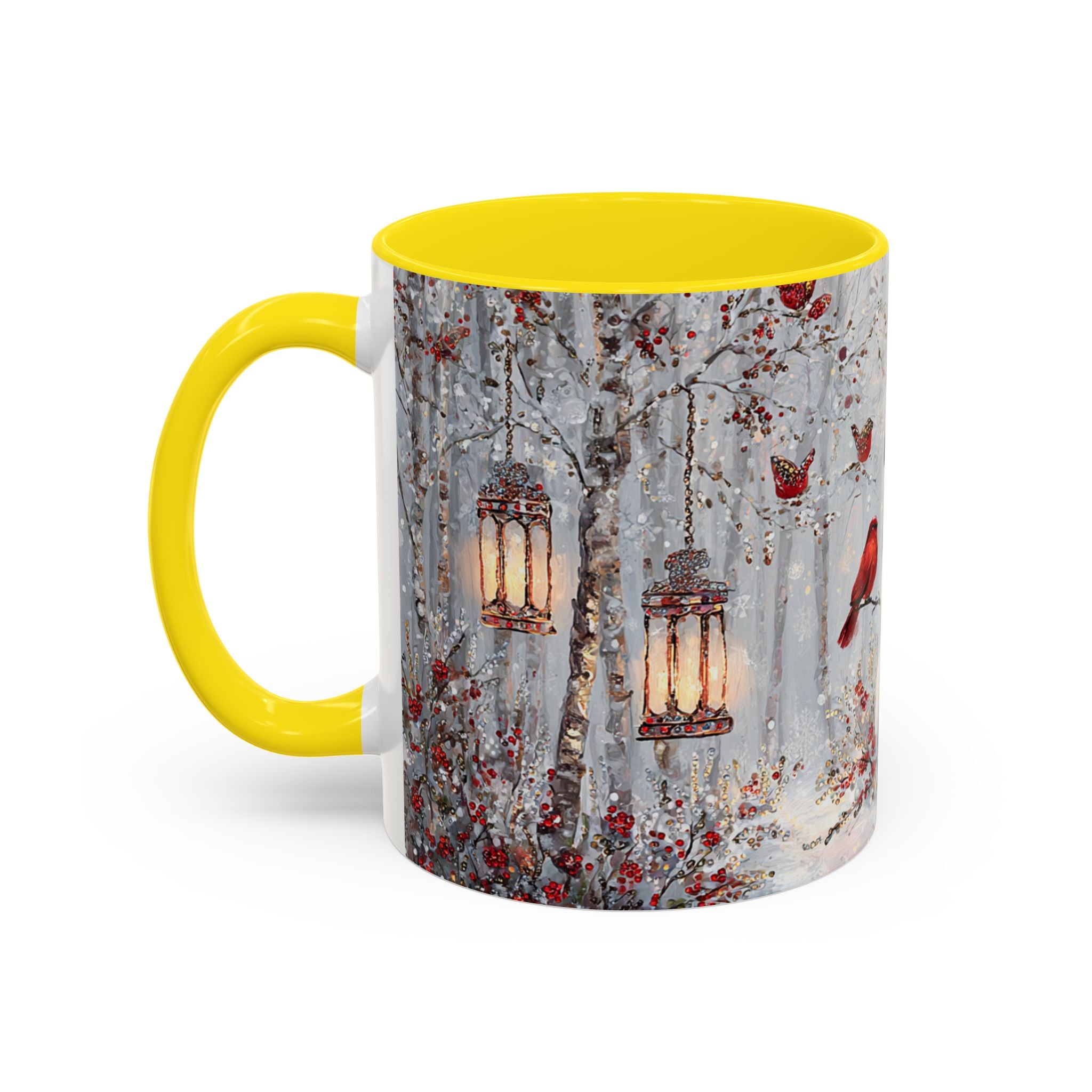 Winter Wonderland Coffee Mug - Snowman & Cardinals Design (11/15oz)