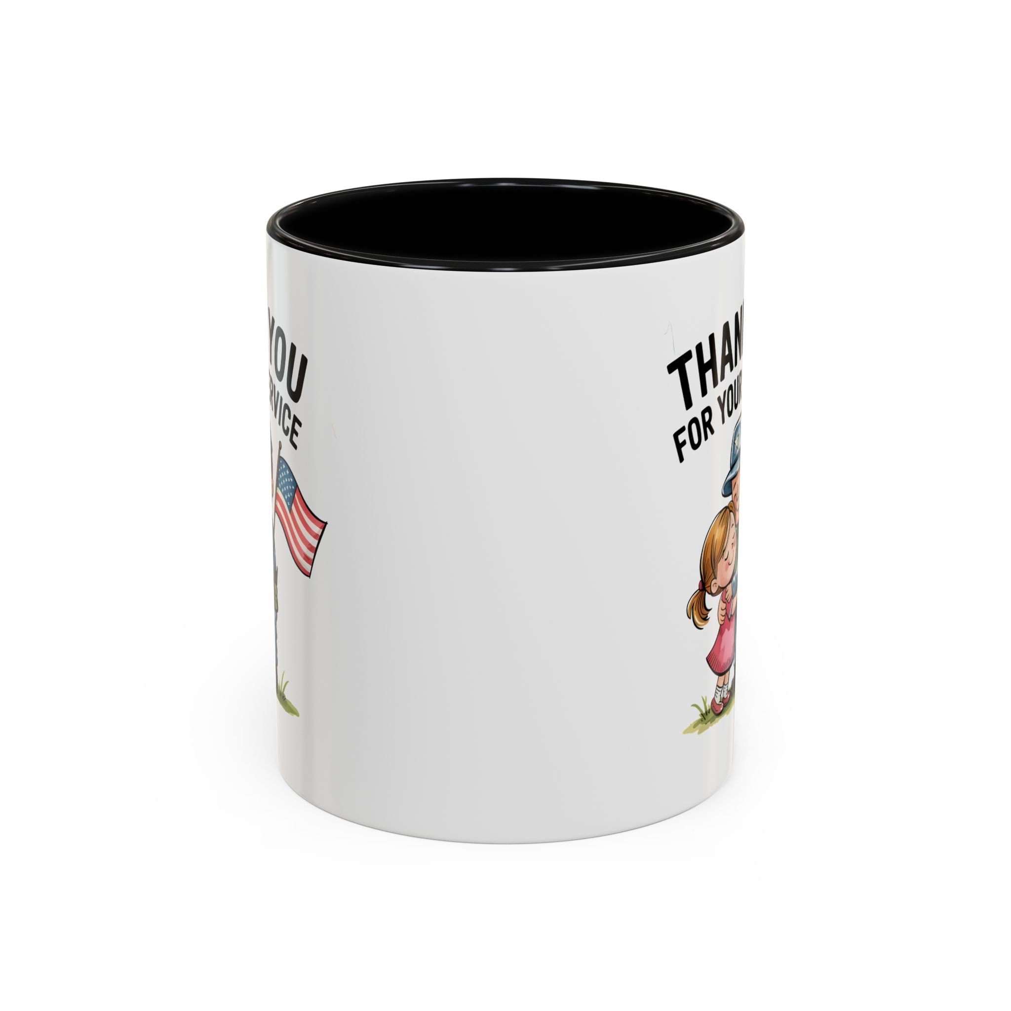 Thank You for Your Service Coffee Mug - 11oz & 15oz Accent Mugs for Veterans Appreciation