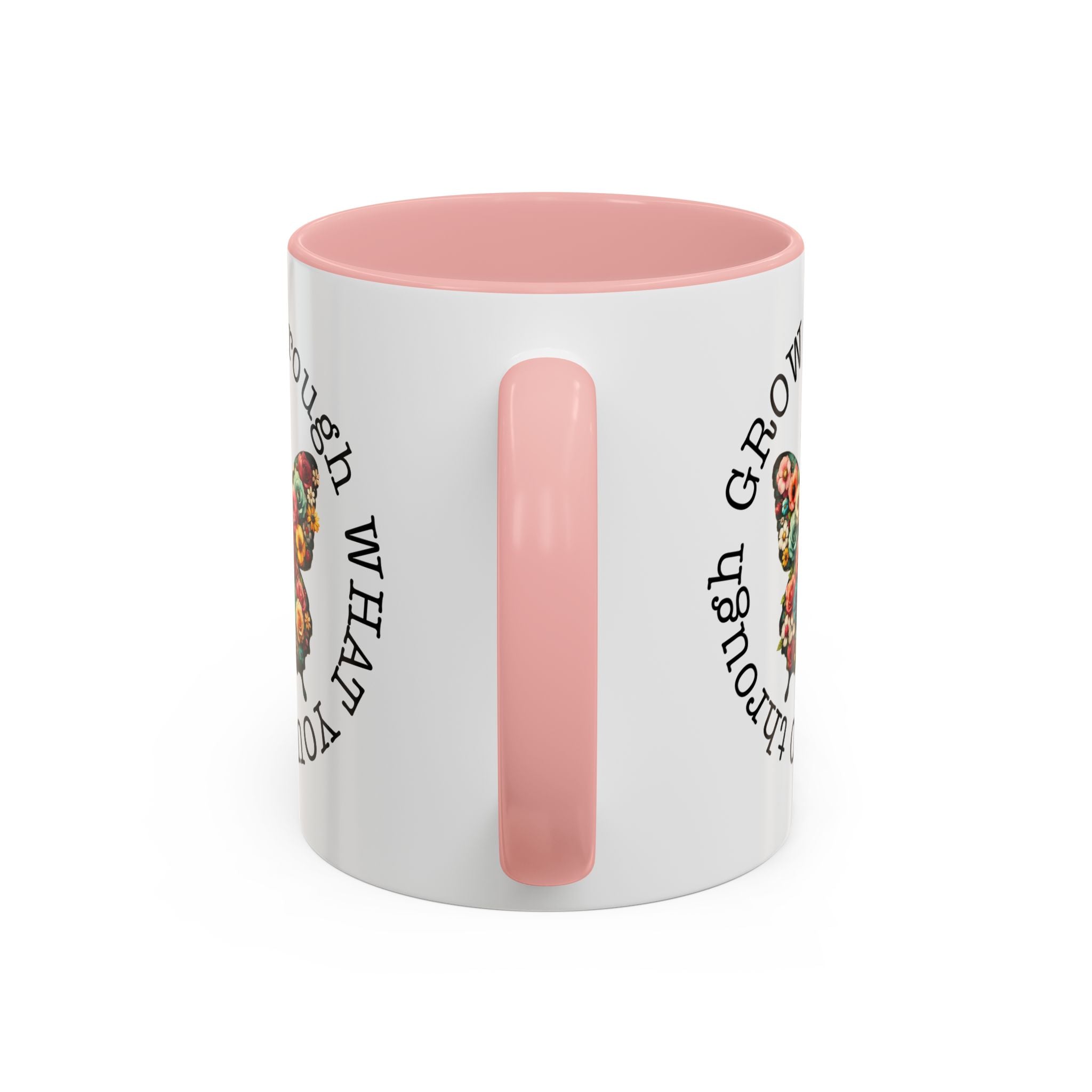 Inspirational Butterfly Coffee Mug  Grow Through What You Go Through positive vibe