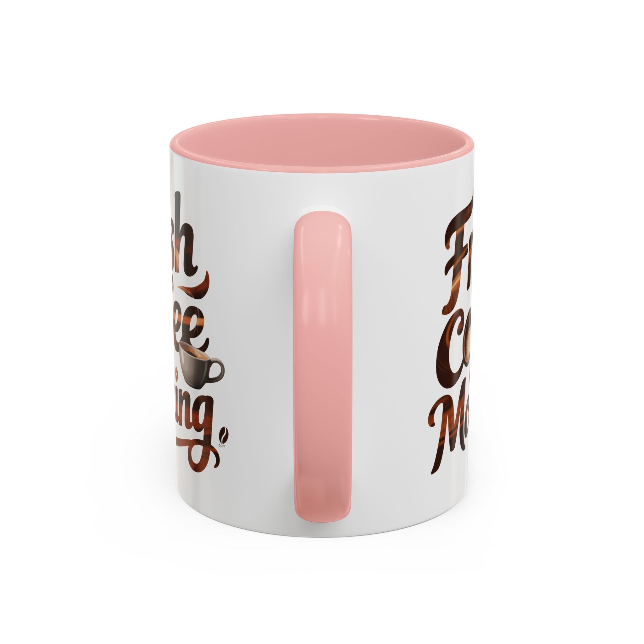Morning Coffee Accent Mug - 'Fresh Coffee Morning' Design cup