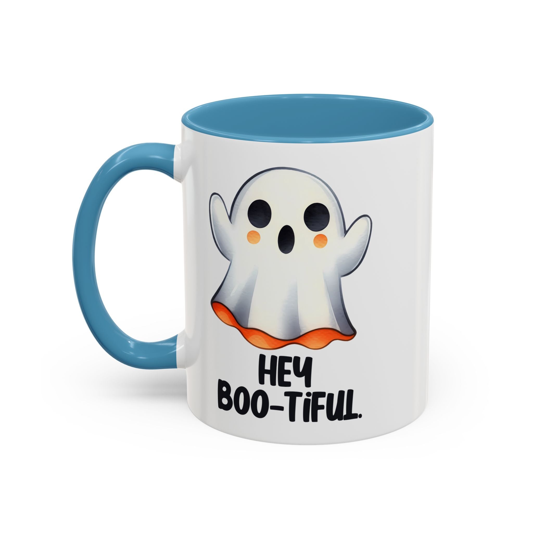 Hey Boo-tiful Ghost Coffee Mug, Halloween Mug, Cute Gift, Spooky Decor, Fun Mug