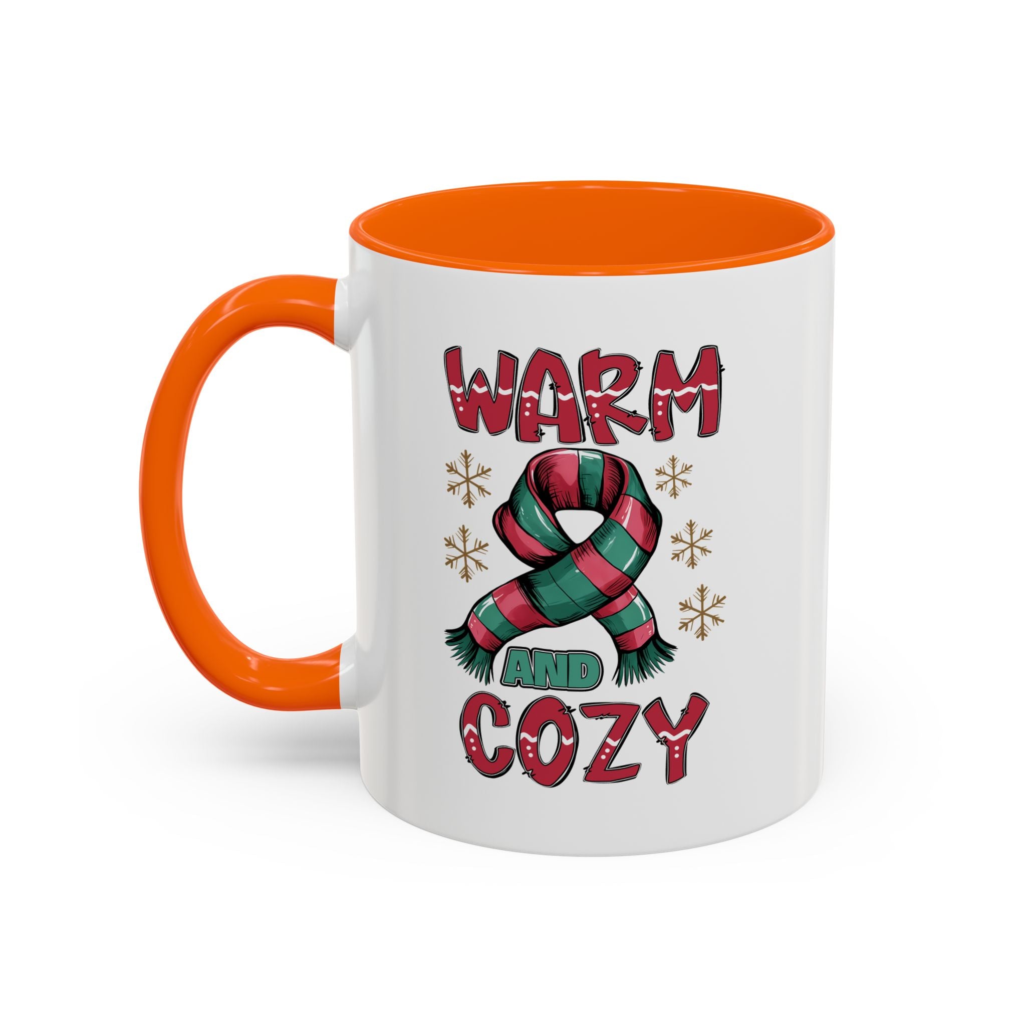 Warm & Cozy Holiday Accent Coffee Mug - Perfect for Winter Mornings, Christmas Gifts, Hot Beverage Lovers, Seasonal Decor, Cozy Vibes