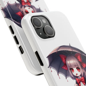 vampire girl horror art Tough Phone Cases
