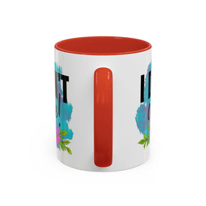 I Don't Care! Floral Accent Coffee Mug - 11oz & 15oz sarcasm funny