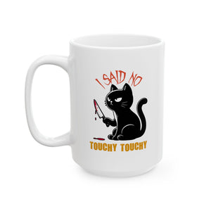 Funny Cat coffee Mug - halloween attitude Cat Lovers, Birthday Present, Coffee Lovers, Home Office Decor, Animal Lover Gift