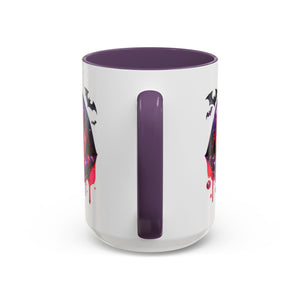 Gothic Vampire Coffee Mug, Halloween Mug, Dark Aesthetic, bats, Spooky Home Decor, Unique Coffee Cup