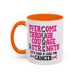 Inspirational Coffee Mug for Cancer Awareness, Gift for Supporters, Fundraising Mug for Breast Cancer, Motivational, 11oz, 15oz