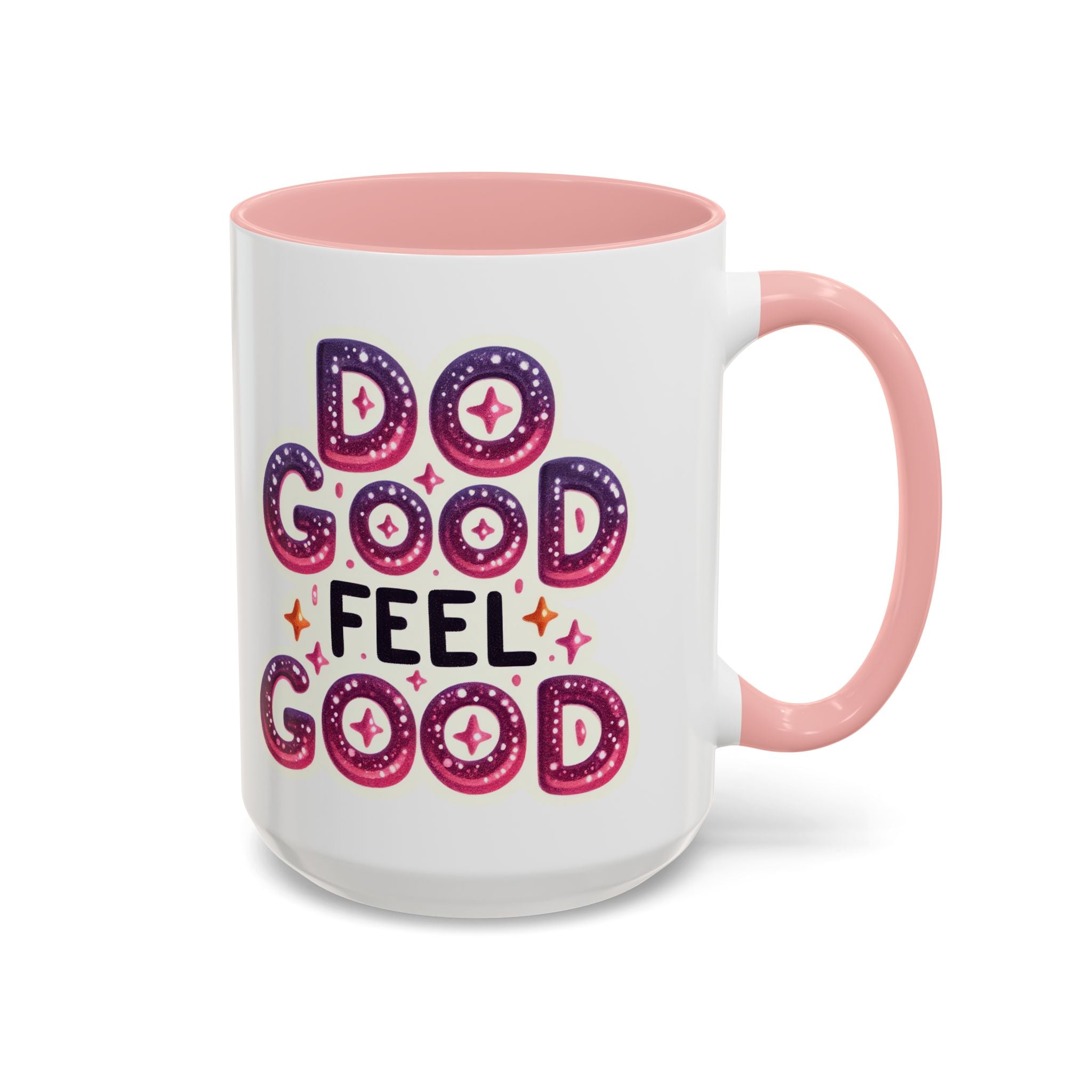 Do Good Feel Good Accent Coffee Mug — Positive Message 11/15oz