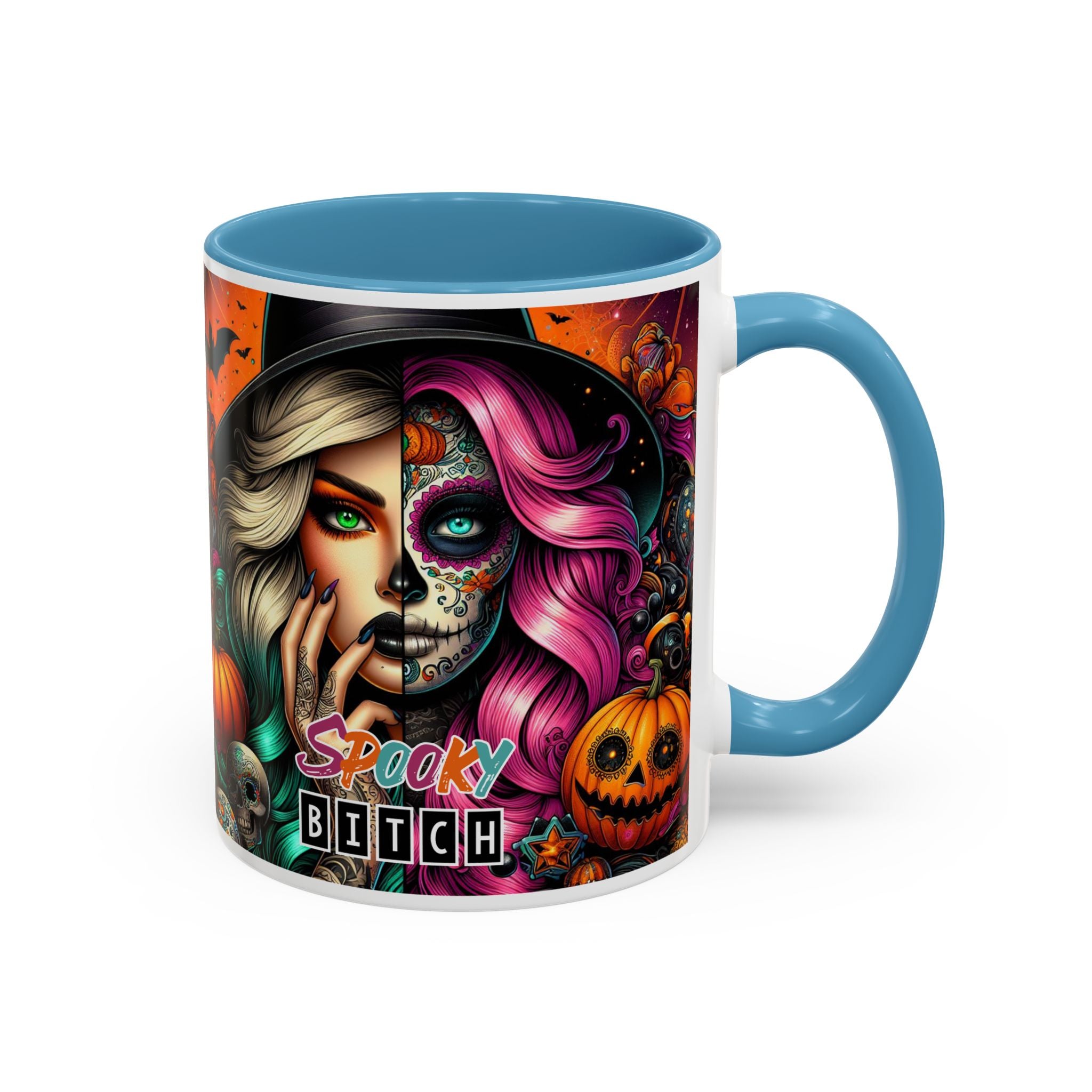 Spooky Bitch Halloween Coffee Mug - 11oz & 15oz | Witchy Vibes for Gifting, Halloween Decor, Fun Coffee Lover Gift, Spooky Season Must-Have