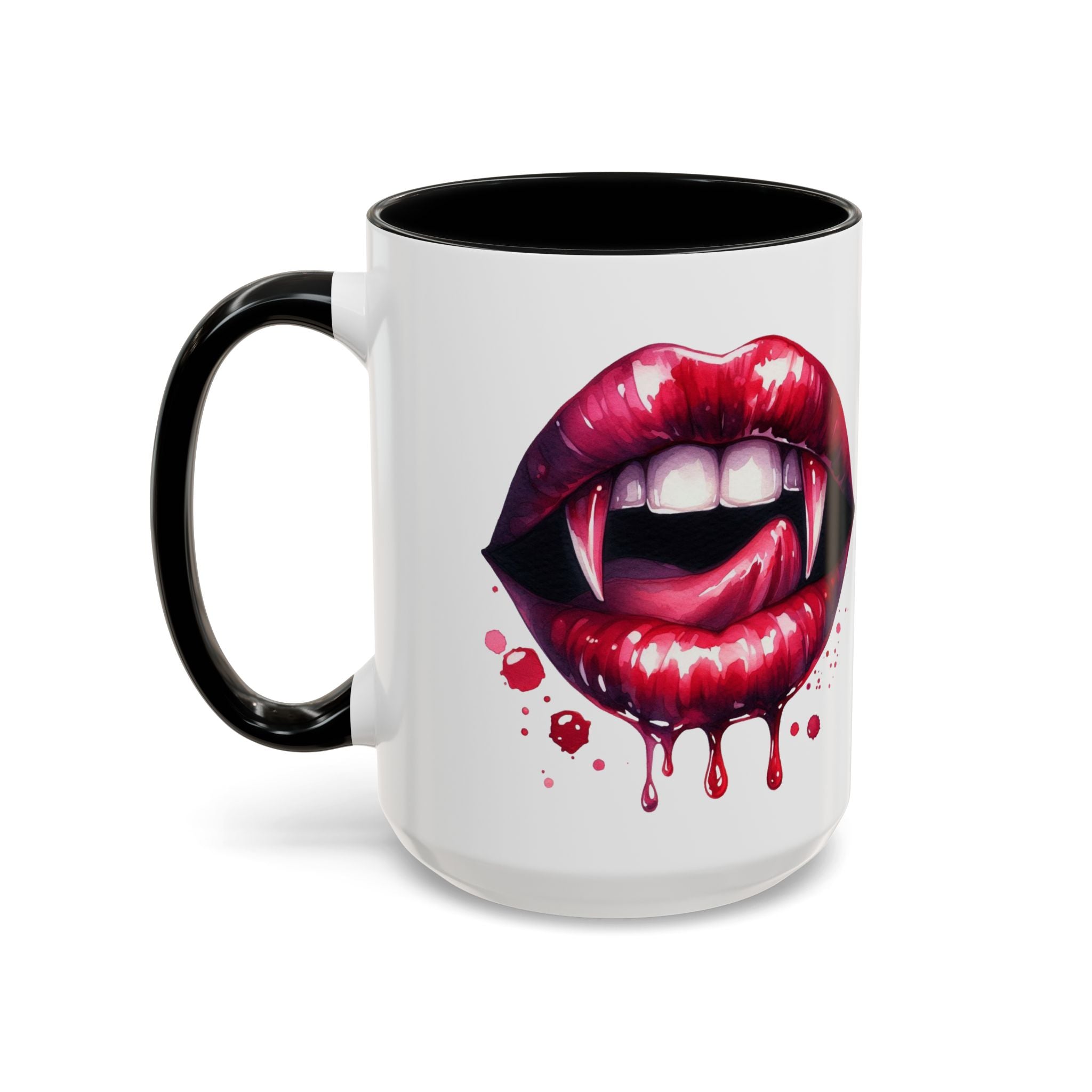 Gothic Vampire Teeth Coffee Mug – Perfect for Halloween, Spooky Occasions, Gift for Horror Lovers, Unique Accent Cup