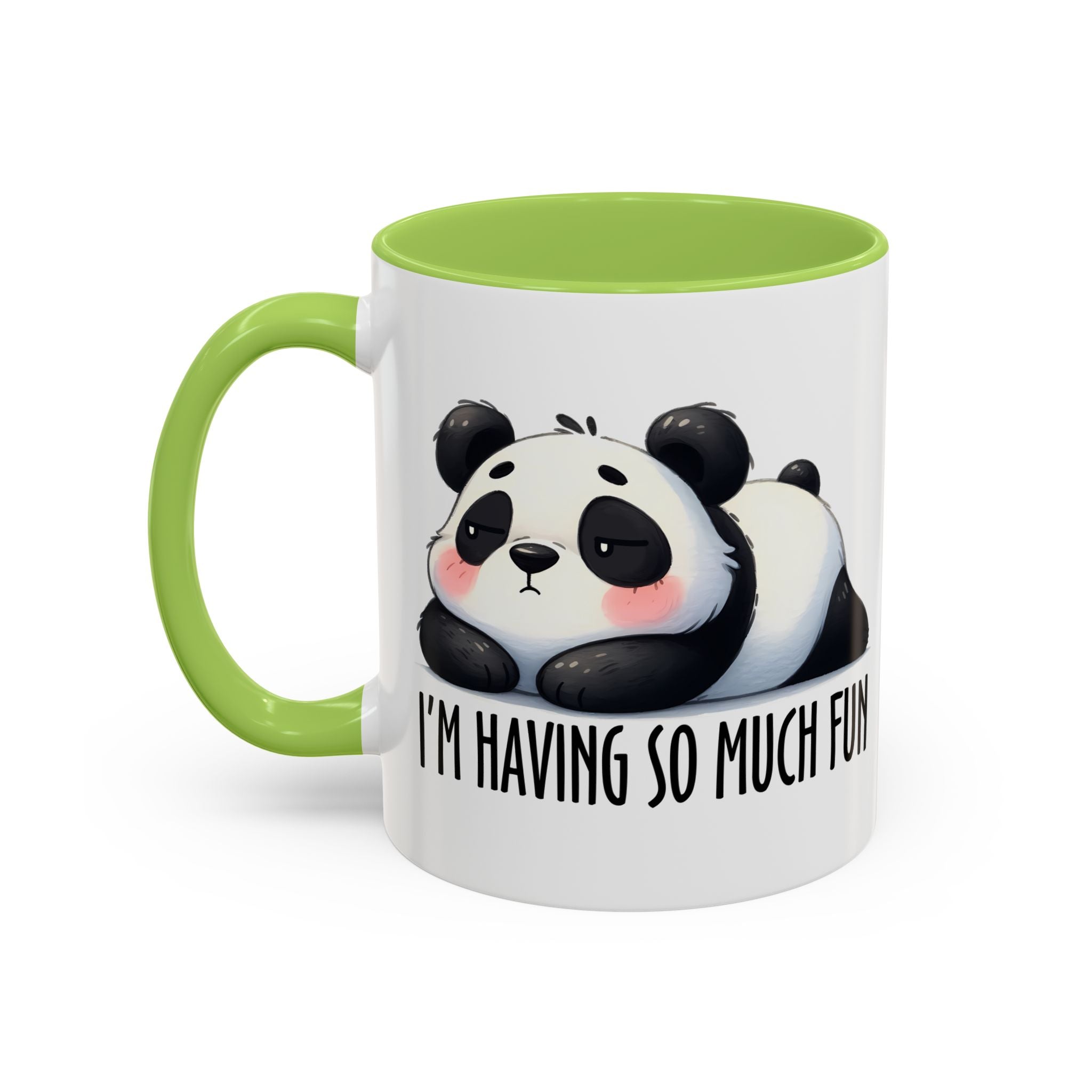 Cute Panda Coffee Mug – “I’m Having So Much Fun” Accent Mug (11/15 oz)