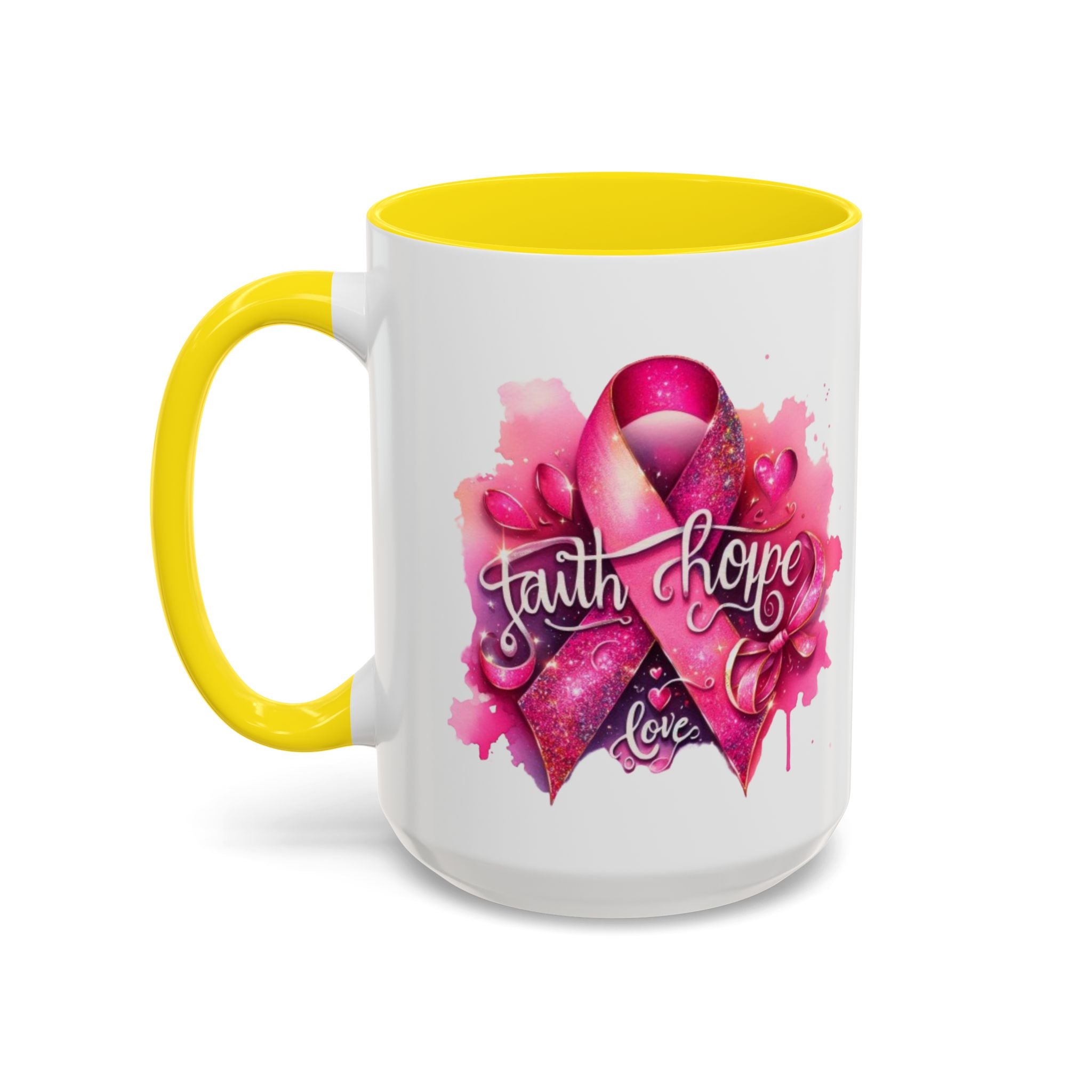 Cancer awareness Inspirational Hope & Faith and Love Coffee Mug