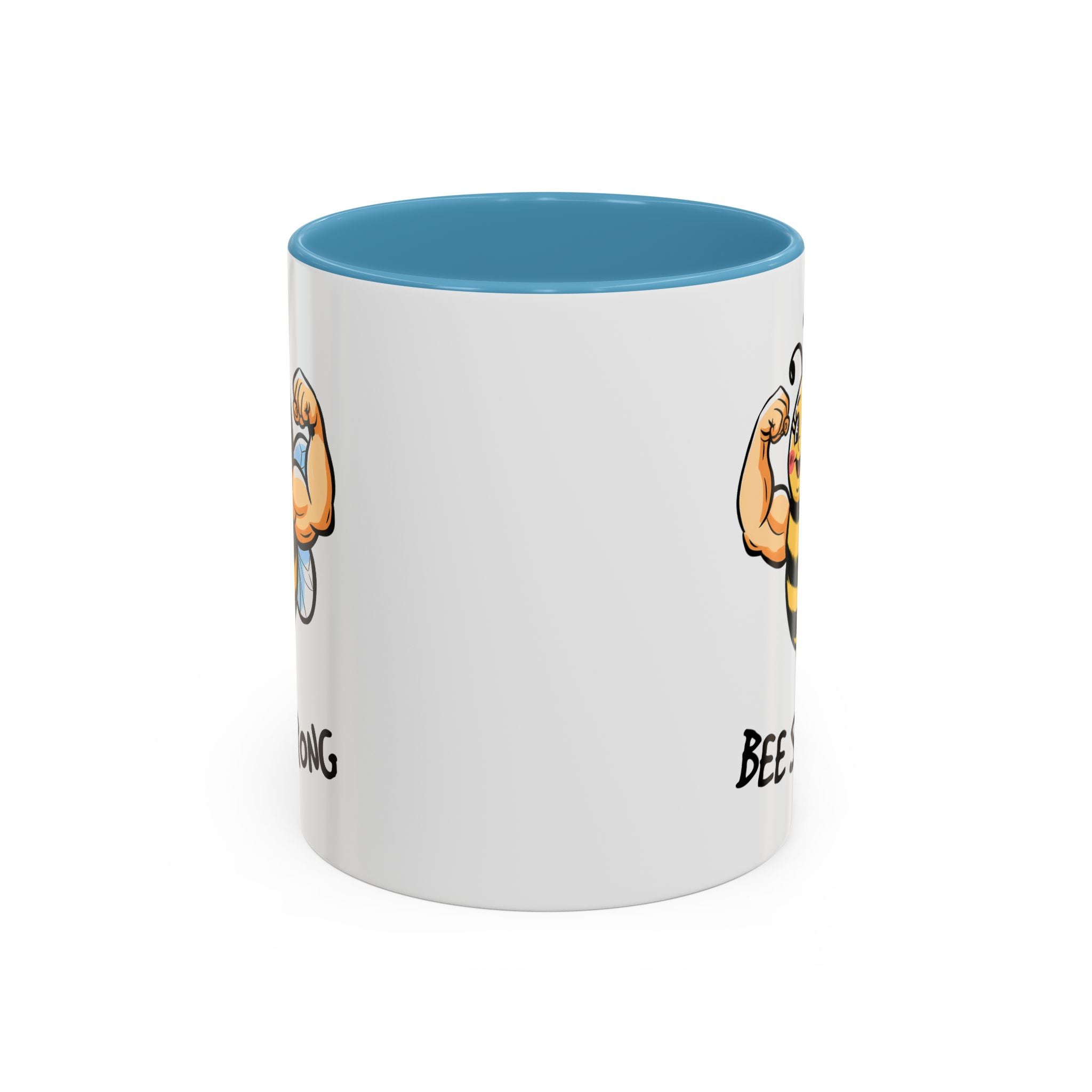 Bee Strong Accent Coffee Mug - Motivational Mug for Strength and mental health