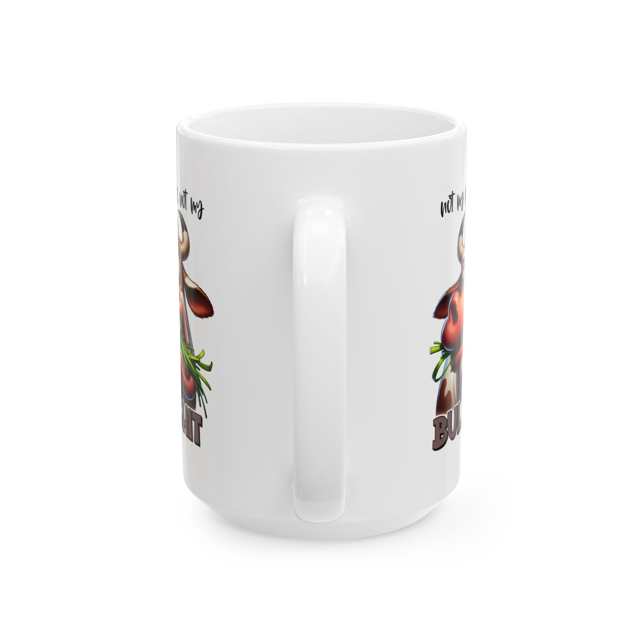 Funny Cow coffee Mug - Not My Bull, Unique Gift for Animal Lovers, Coffee Cup for Birthdays, Housewarming, Farmhouse Kitchen Decor