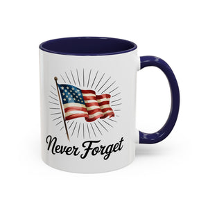 Patriotic Never Forget Coffee Mug - 11oz & 15oz USA flag