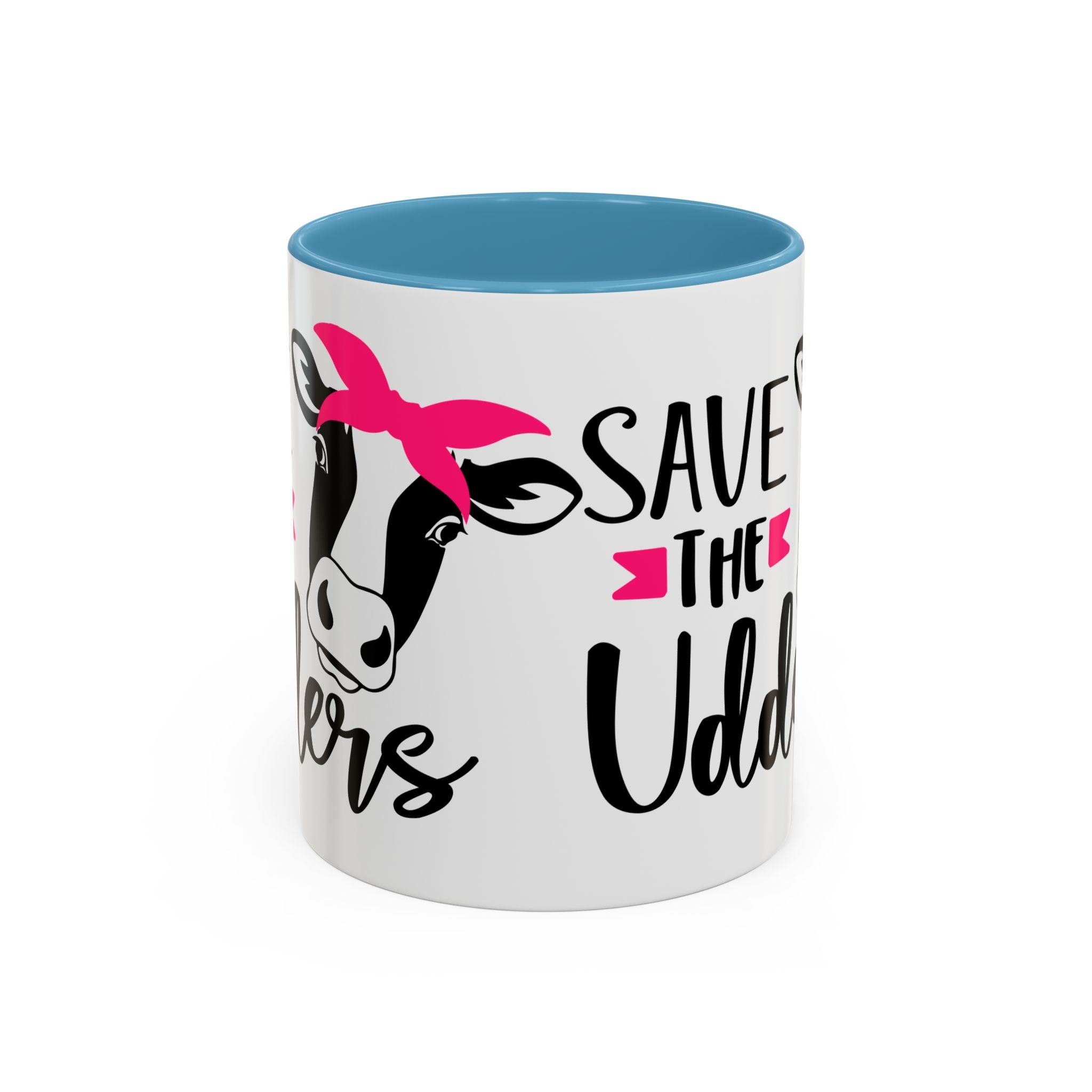 cancer awareness Cute Cow Mug - Save the Utters Coffee Cup, Gift for Animal Lovers,  Mug, Unique Birthday Gift
