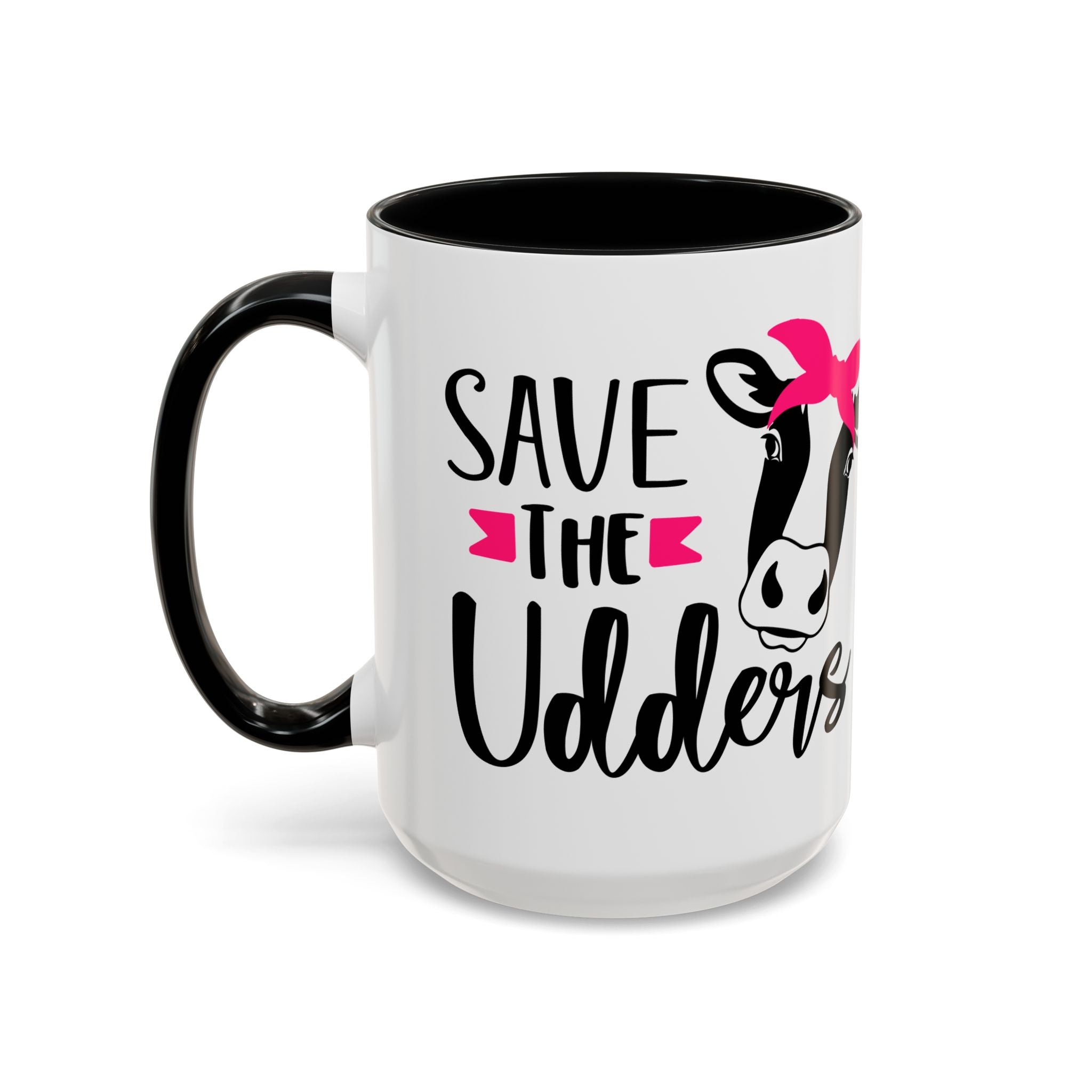 cancer awareness Cute Cow Mug - Save the Utters Coffee Cup, Gift for Animal Lovers,  Mug, Unique Birthday Gift